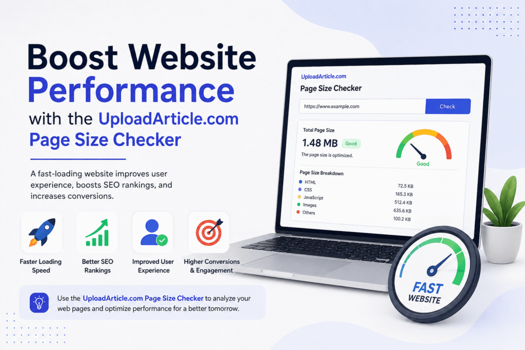 Boost Website Performance with the UploadArticle.com Page Size Checker UploadArticle.com
